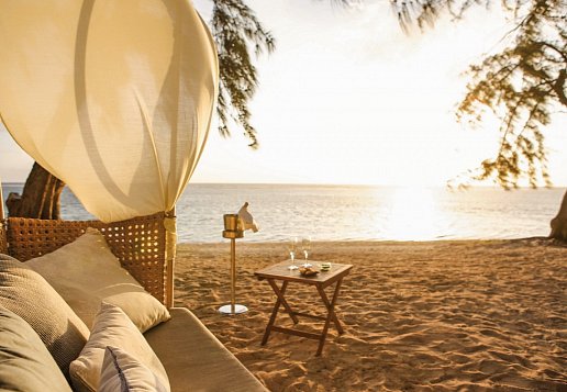 Romantischer Platz am Strand