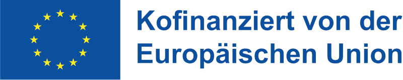 EU-Logo mit Aufschrift "Kofinanziert von der Europäischen Union"