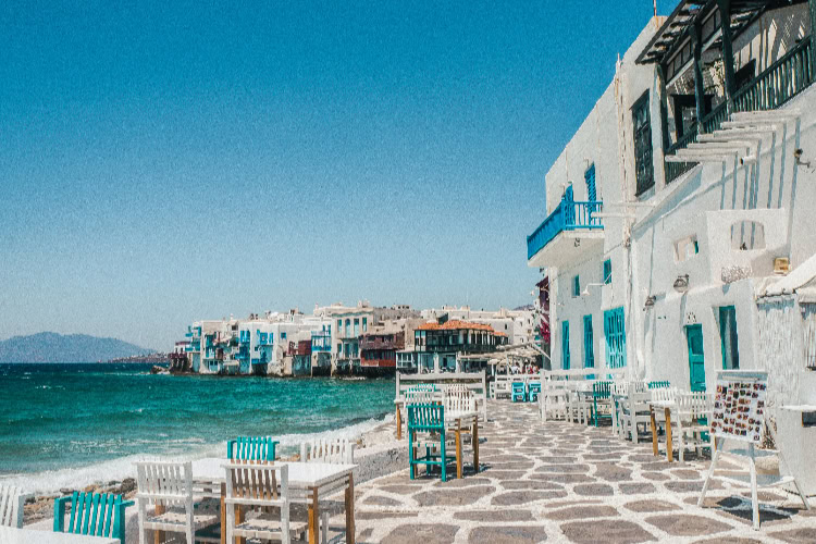 Ansicht von Klein Venedig auf Mykonos