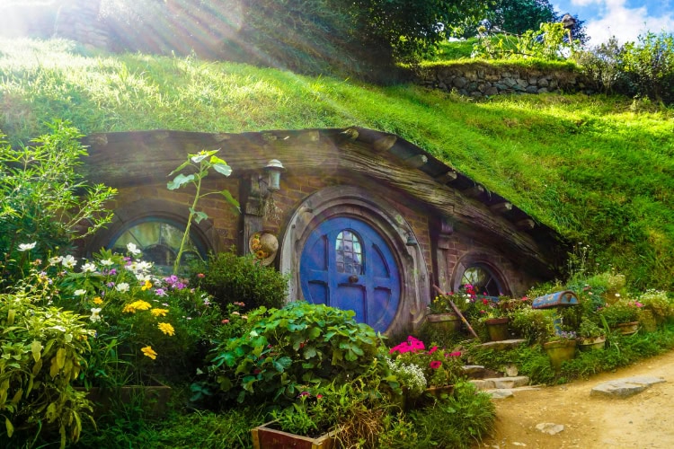 Hobbit-Höhle auf dem Film Herr der Ringe